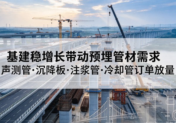 莱西基建稳增长带动预埋监测管材需求，声测管、沉降板、注浆管订单持续放量